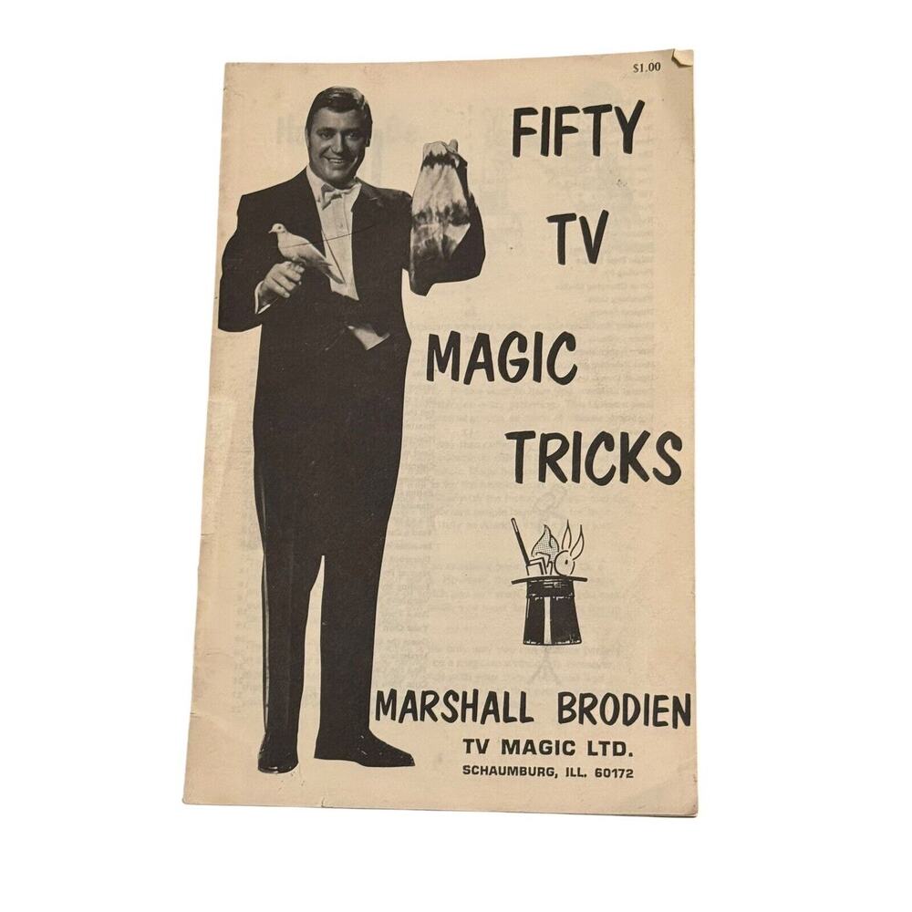 Fifty TV Magic Tricks Booklet Original Marshall Brodien Magician Card Trick READ